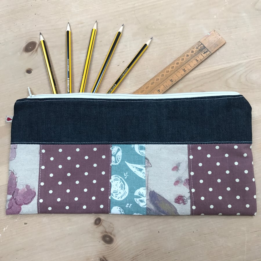 XL pencil case zip pouch