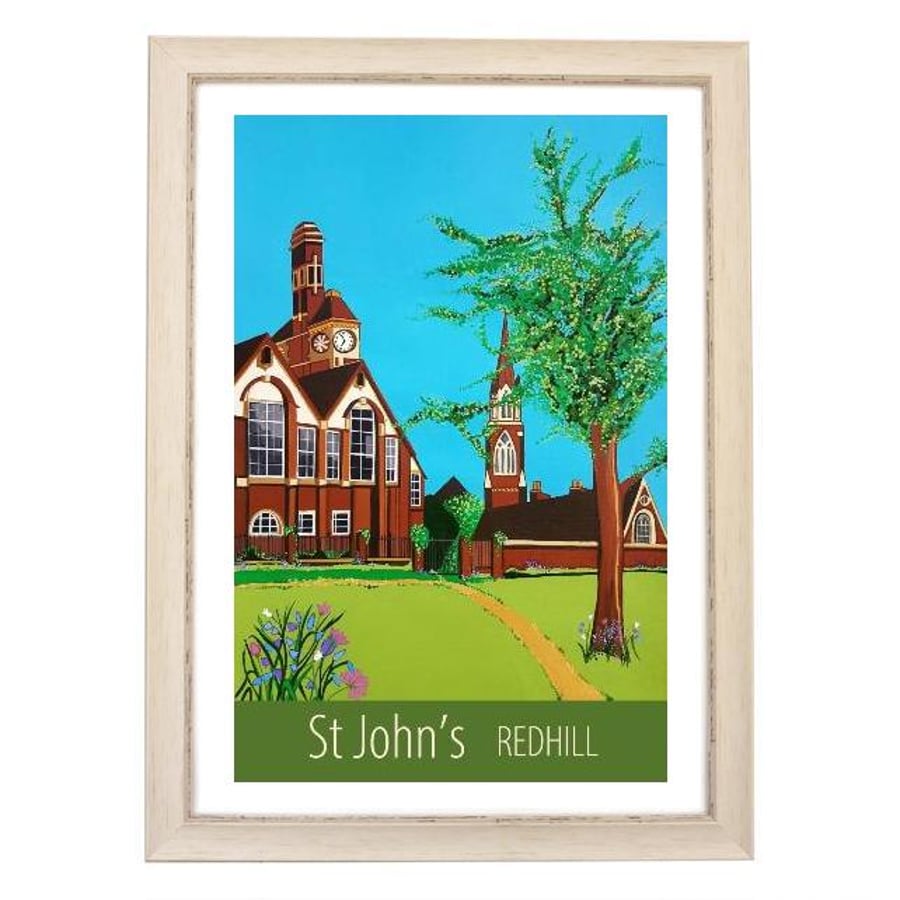 St John's Redhill white frame