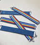 Upcycled Denim Rainbow LGBT Pride Wristband Cuff Bracelet - Free Postage - Image 9