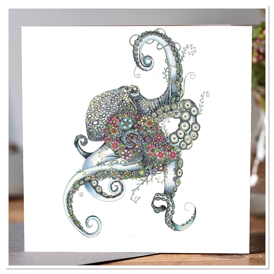 Beautiful Octopus Greeting card