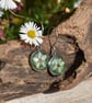 Blackthorn Flower Resin Earrings, 304 Stainless Steel, Made in Scotland - Image 1