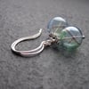 Bubble Glass Earrings - Blue-Green