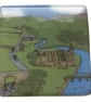 Bolton Abbey Tour de Yorkshire handmade glass coaster - Image 1