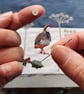 Red-legged partridge in Snowy Scene, Christmas card, Winter birthday, holly  - Image 7