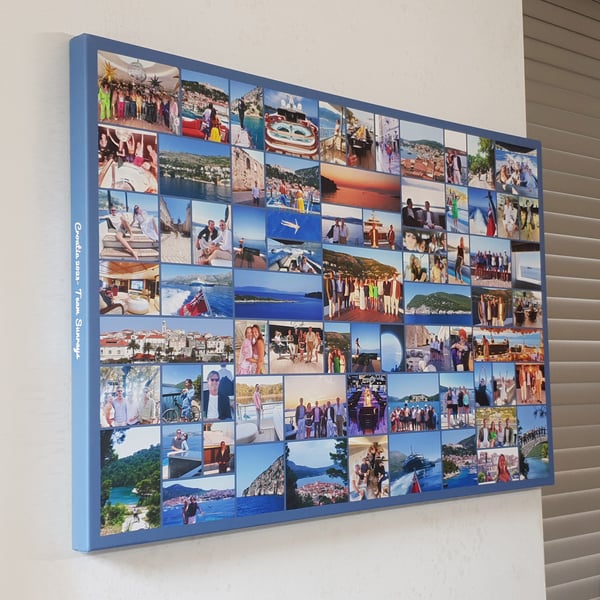 Photo Collage Canvas Print - Bespoke - Gift Family Wedding Travel Holiday