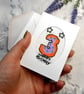 Hand stitched age three birthday card featuring a colourful cross stitch - Image 8