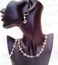 Mobius Chain Maille and Multi Coloured Glass Pearls Necklace and Earrings - Image 6