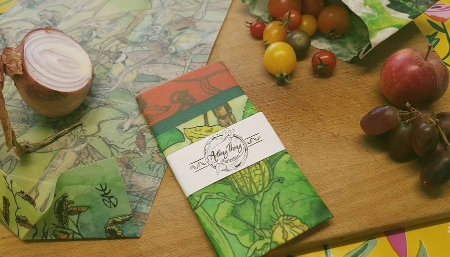 Handmade Beeswax Wrap - Original Artwork 