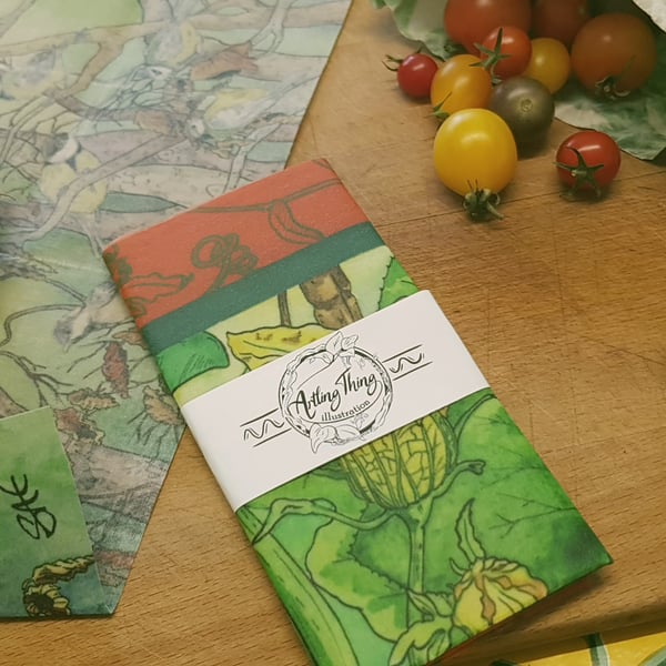 Handmade Beeswax Wrap - Original Artwork 