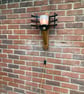 Torchiere Wall Sconce, Medieval Look, Reclaimed Wood and Ironwork - Image 5