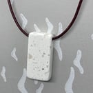 Rectangular copper pearl acrylic pendant - I was a kitchen worktop