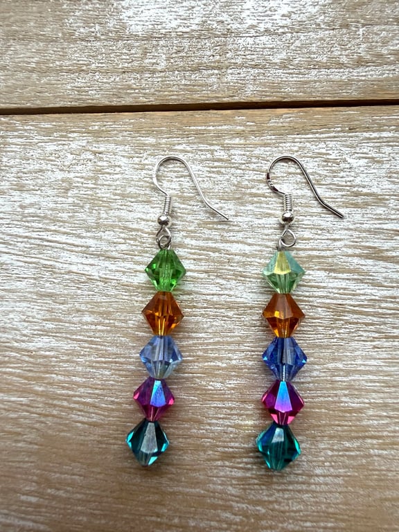 Drop Earrings - Rainbow Reflections 