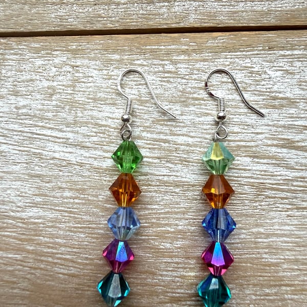drop Earrings - Rainbow Reflections 