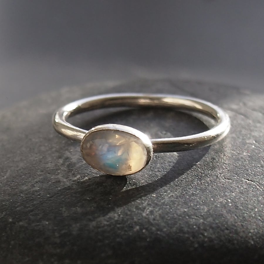 Oval Moonstone Ring