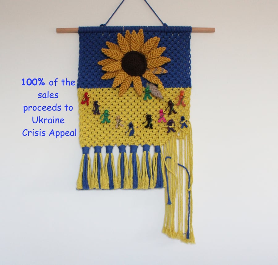 Stand with Ukraine wall hanging