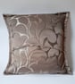 Beige and silver damask jacquard 16" envelope cushion cover - Image 3