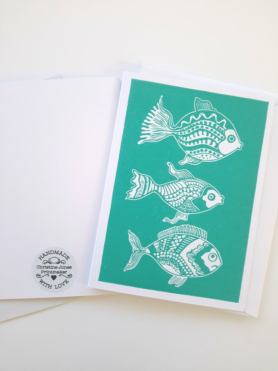 Fish greetings card boys male relative