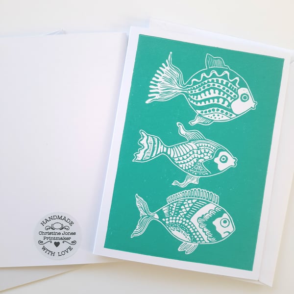 Fish greetings card boys male relative