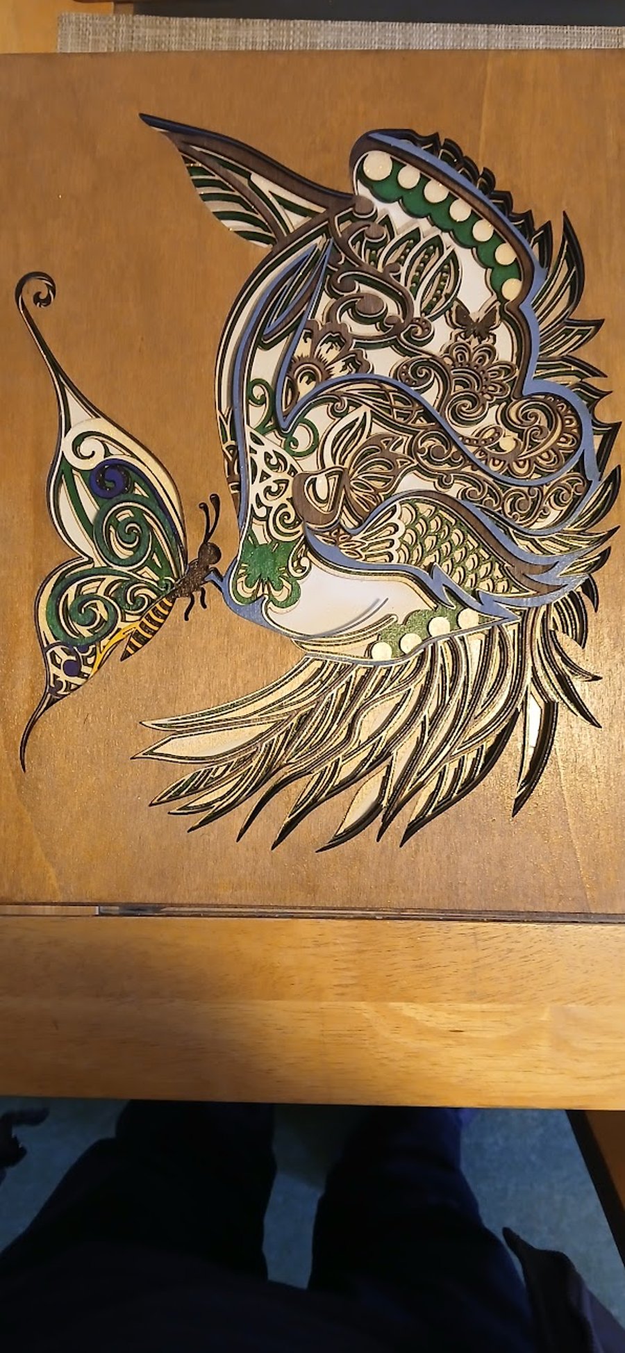 Layered Laser Cut Hanging Art Work