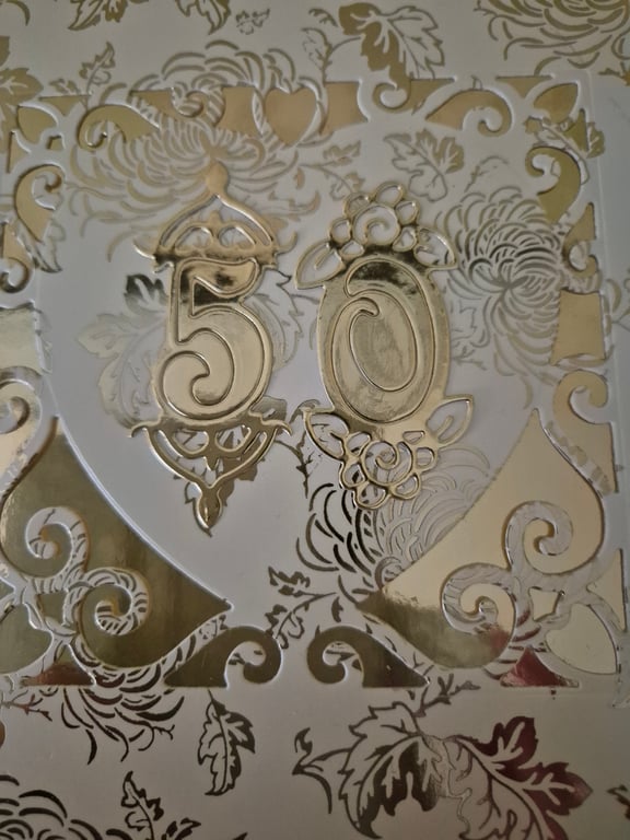 Golden wedding anniversary card 