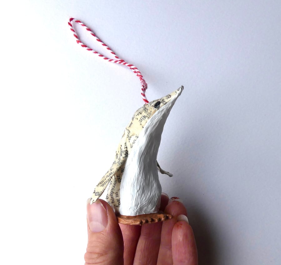 Storybook Penguin Decoration - READY TO SHIP