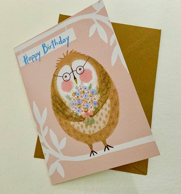 Cute Owl Birthday Card