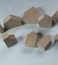 MDF house shapes, blank templates of a terrace of cottages & houses crafting. - Image 3