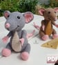 Roscoe the Rat Crochet Pattern, Rat Amigurumi Pattern - Image 1