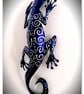Handmade Blue Tin Gecko Metal Wall Art. Made from a Coffee Tin. - Image 3