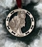 Personalised photo engraved Christmas ornament. Design C13