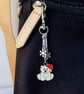 Polar Bear & Snowflake Bag Charm, Winter Accessory, Animal Lover, Gifts For Her  - Image 2