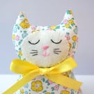  Lavender Cat Sachet Liberty Coastal Cream Floral Fabric