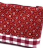 Pretty red and white makeup pouch purse or gadget bag. Perfect size for handbag.