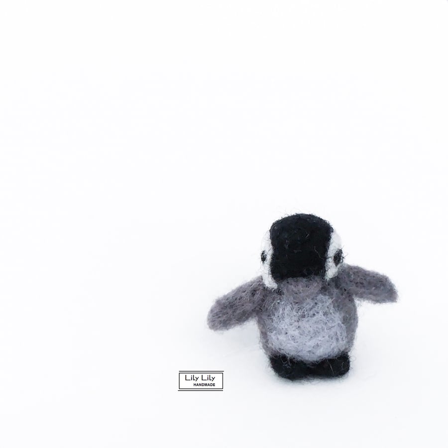 Dylan, Miniature baby penguin needle felted by Lily Lily Handmade
