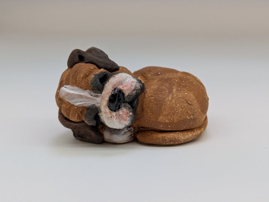 Sleepy Boxer Sculpture