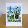 "Beach Findings" greetings card, blank inside