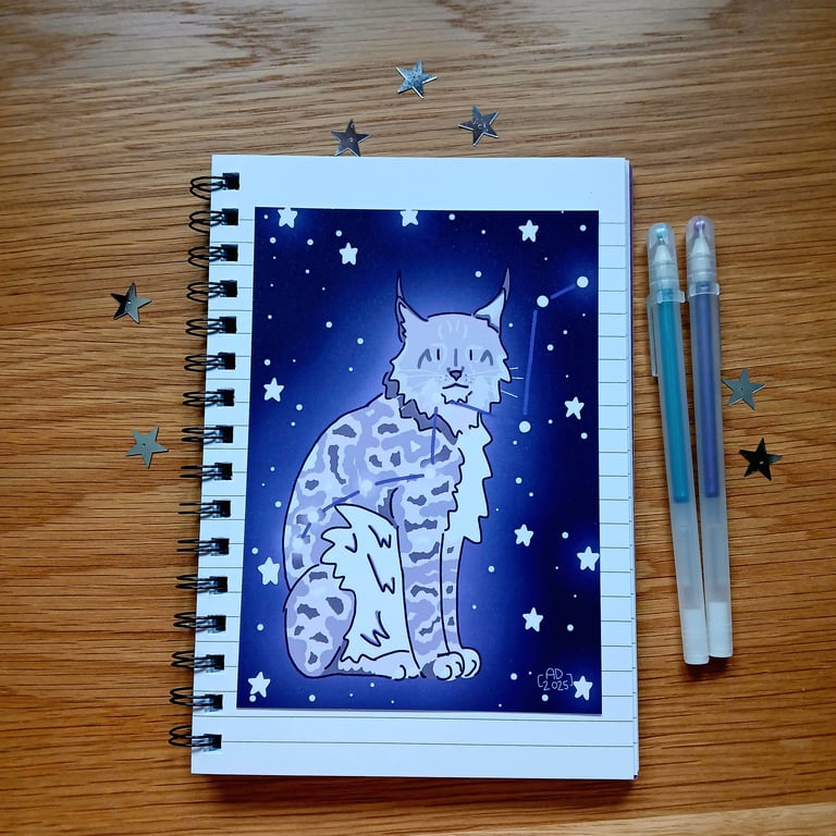Lynx Constellation Small Art Print