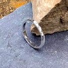 Handmade Sterling Silver Hammered Ring - 2.3mm band, 925 Silver, Stacking