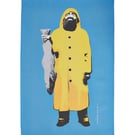 Fisherman tea towel