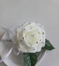 Cream rose buttonholes with a touch of sparkle to any occasion  - Image 2