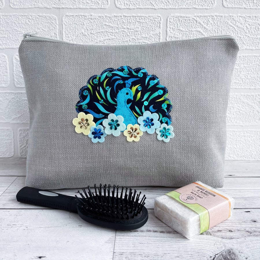 SALE - Peacock Toiletry Bag