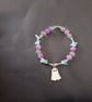 Elasticated pastel beaded ghost charm bracelet - Image 2