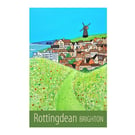 Rottingdean Brighton travel poster print by Susie West