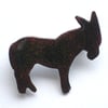 black donkey brooch