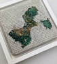 Islands - Abstract Mixed Media Textile & Concrete Art - FRAMED - Image 6