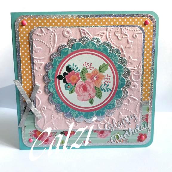 Floral Panel Birthday Card