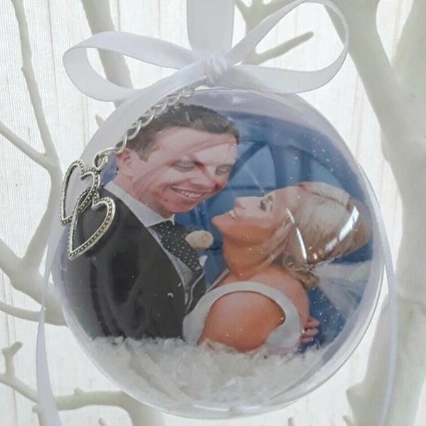 Beautiful Wedding Bauble, First Christmas as Mr & Mrs bauble, Mr & Mrs Ornament