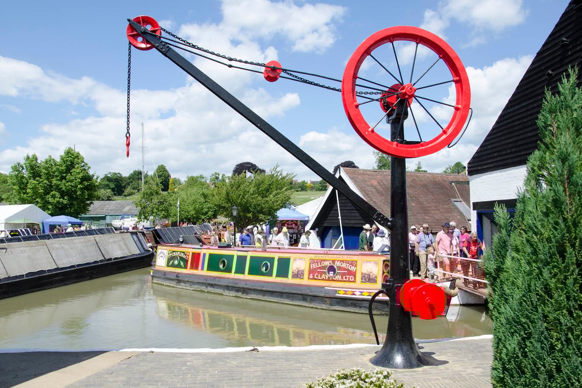Canal wharf crane print