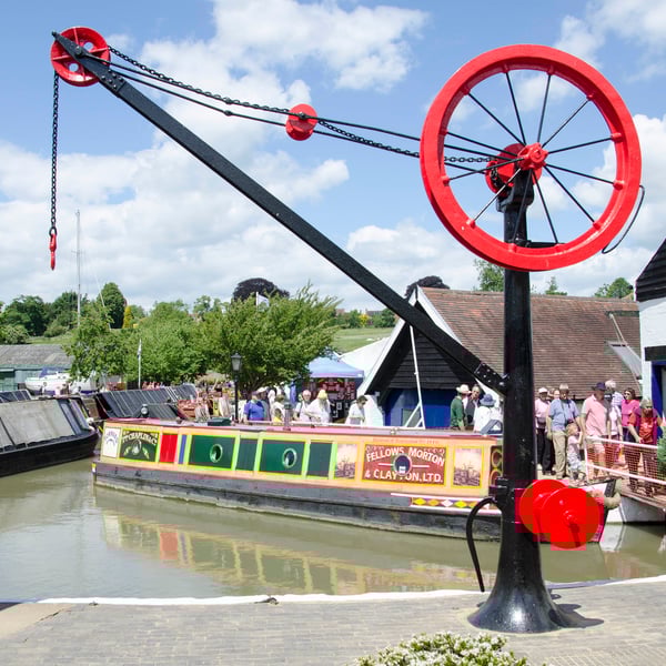 Canal wharf crane print