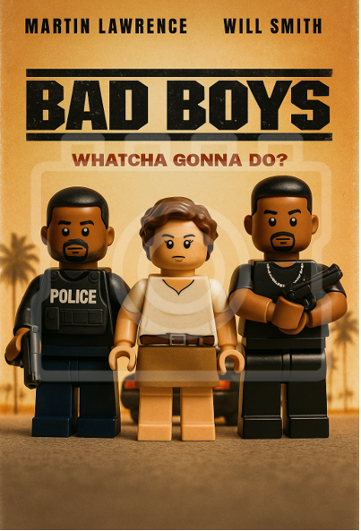BAD BOYS - LEGO-Inspired A4 Movie Poster Print - Ready to Frame